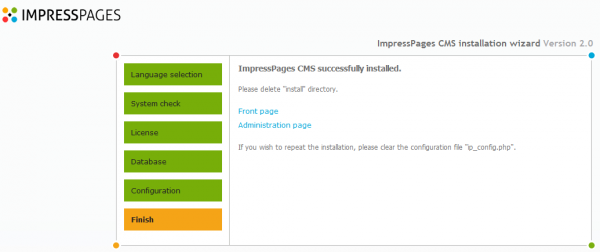 ImpressPages Installed.PNG